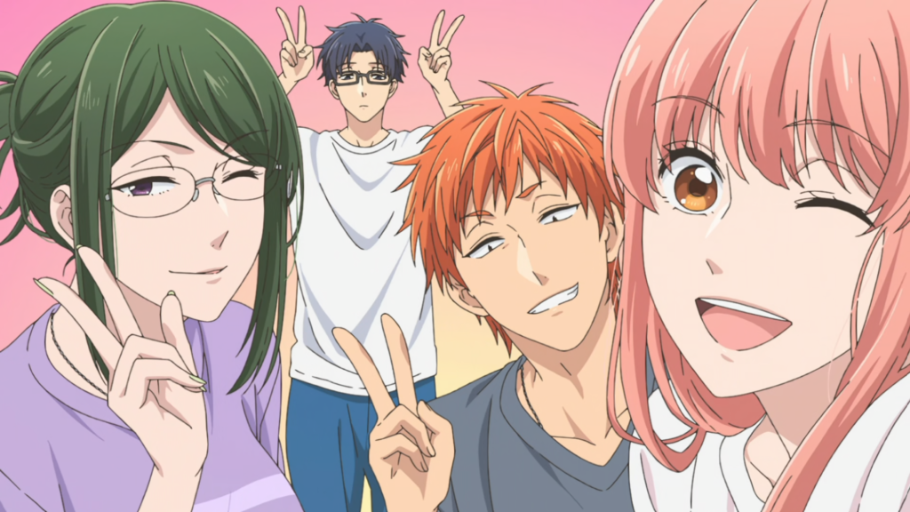 From left to right - Hanako Koyanagi, Hirotaka Nifuji, Tarou Kabakura and Narumi Momose | Animeking