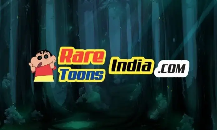 Rare Toons India logo surrounded by classic cartoon characters, evoking nostalgia and childhood memories.