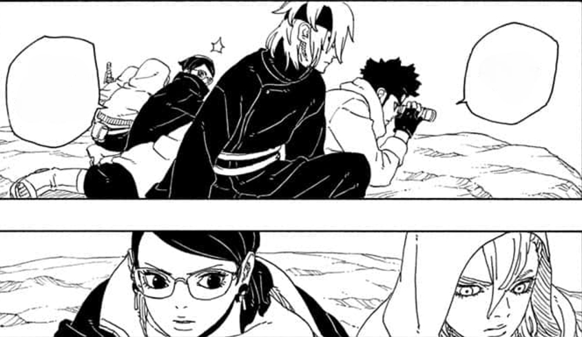 Konohamaru, Sarada, and Mitsuri from Boruto: Two Blue Vortex Chapter 17