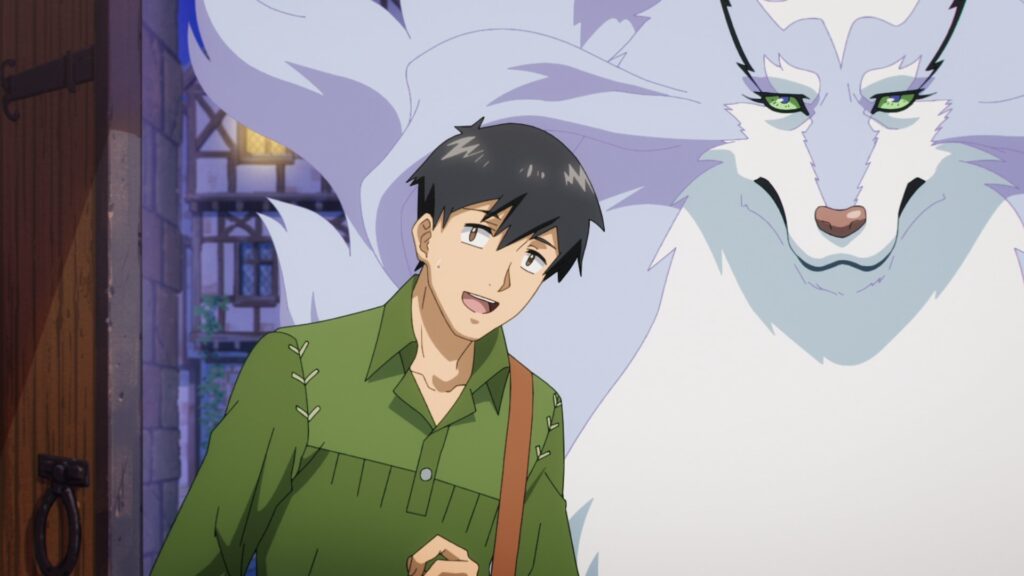 Mukohda Tsuyoshi and Fenrir from Campfire Cooking In Another World